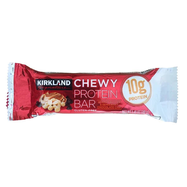 Kirkland Signature Chewy Protein Bar Peanut Butter & Semisweet Chocolate Chip 42 ct, 1.41 oz