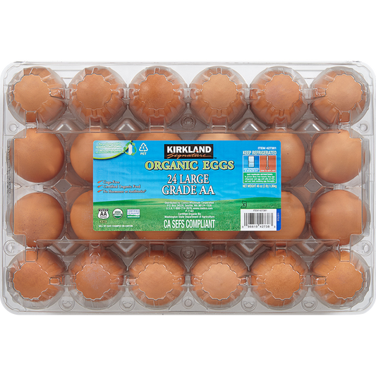 Kirkland Signature Organic Cage Free Large Brown Eggs, 2 Dozen