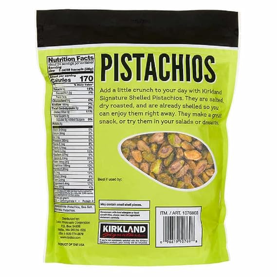 Kirkland Signature Nuts Shelled Pistachios Roasted & Salted, 24 oz