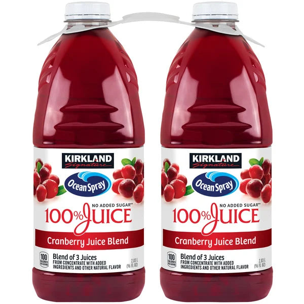 Kirkland Signature Ocean Spray Cranberry Premium 100% Juice 2 ct, 96 oz