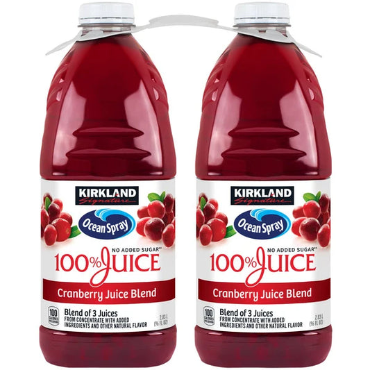 Kirkland Signature Ocean Spray Cranberry Premium 100% Juice 2 ct, 96 oz