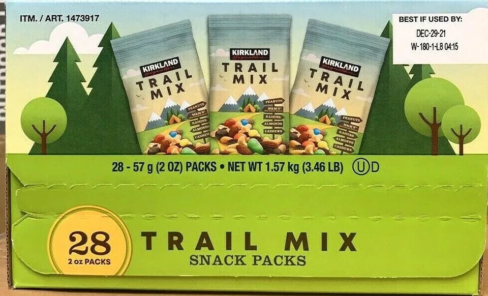 Kirkland Signature Trail Mix Snack Packs 28 ct, 2 oz