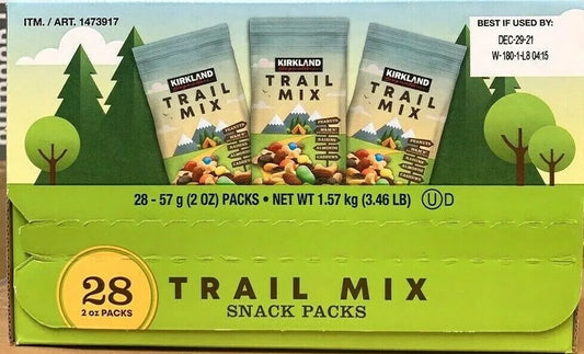 Kirkland Signature Trail Mix Snack Packs 28 ct, 2 oz