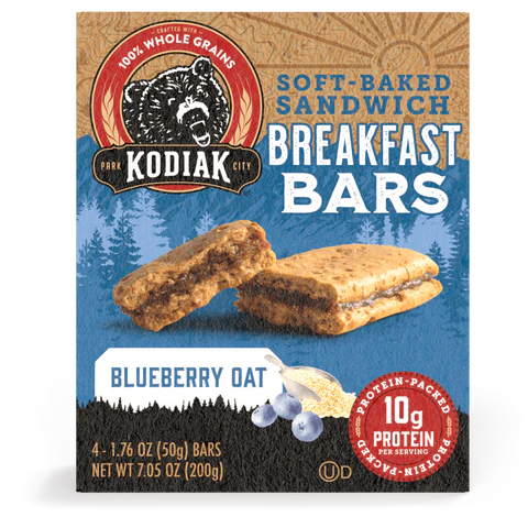 Kodiak Blueberry Oat Soft-Baked Sandwich Breakfast Bars, 7.05 oz