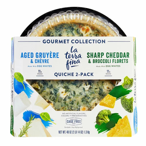 La Tera Fina Gourmet Collection Quiche 2 ct, 23 oz