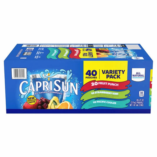 Capri Sun, Fruit Flavored Juice Drink Blend Variety Pack 40 ct, 6 oz