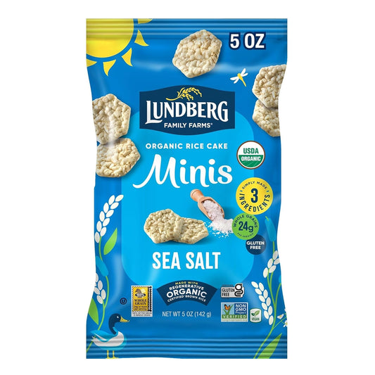 Lundberg Organic Sea Salt Rice Cake Minis, 5 oz