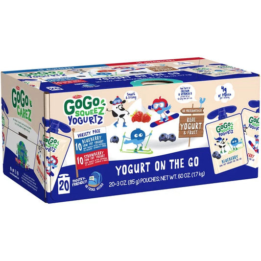 GOGO Squeez Variety Pack 20 ct, 3 oz