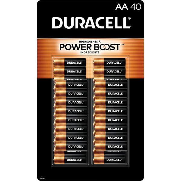 Duracell Power Boost Alkaline Batteries AA 40 ct