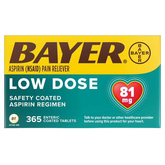Bayer Low Dose 81 mg Tablets, 365-count