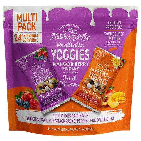 Nature's Garden Probiotic Yoggies Trail Mix, Variety Pack, 1 oz, 24 ct