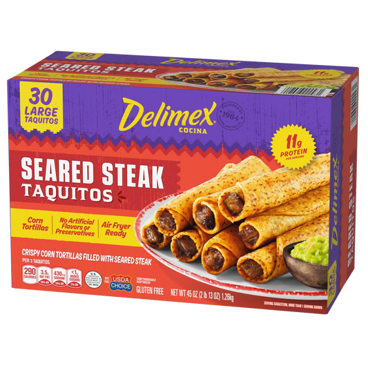 Delimex Seared Steak Taquitos, 30 ct