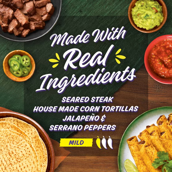 Delimex Seared Steak Taquitos, 30 ct