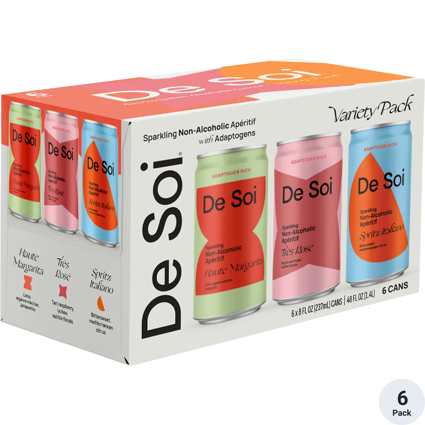 De Soi Non-Alcoholic Variety Pack 6 Pack