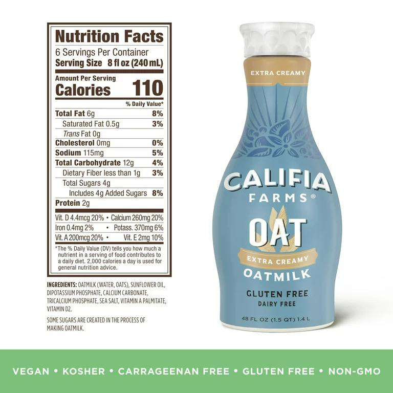 Califia Farms Extra Creamy Oat Milk - 48 fl oz