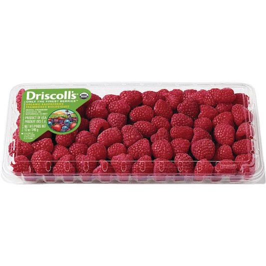Organic Raspberries, 12 oz