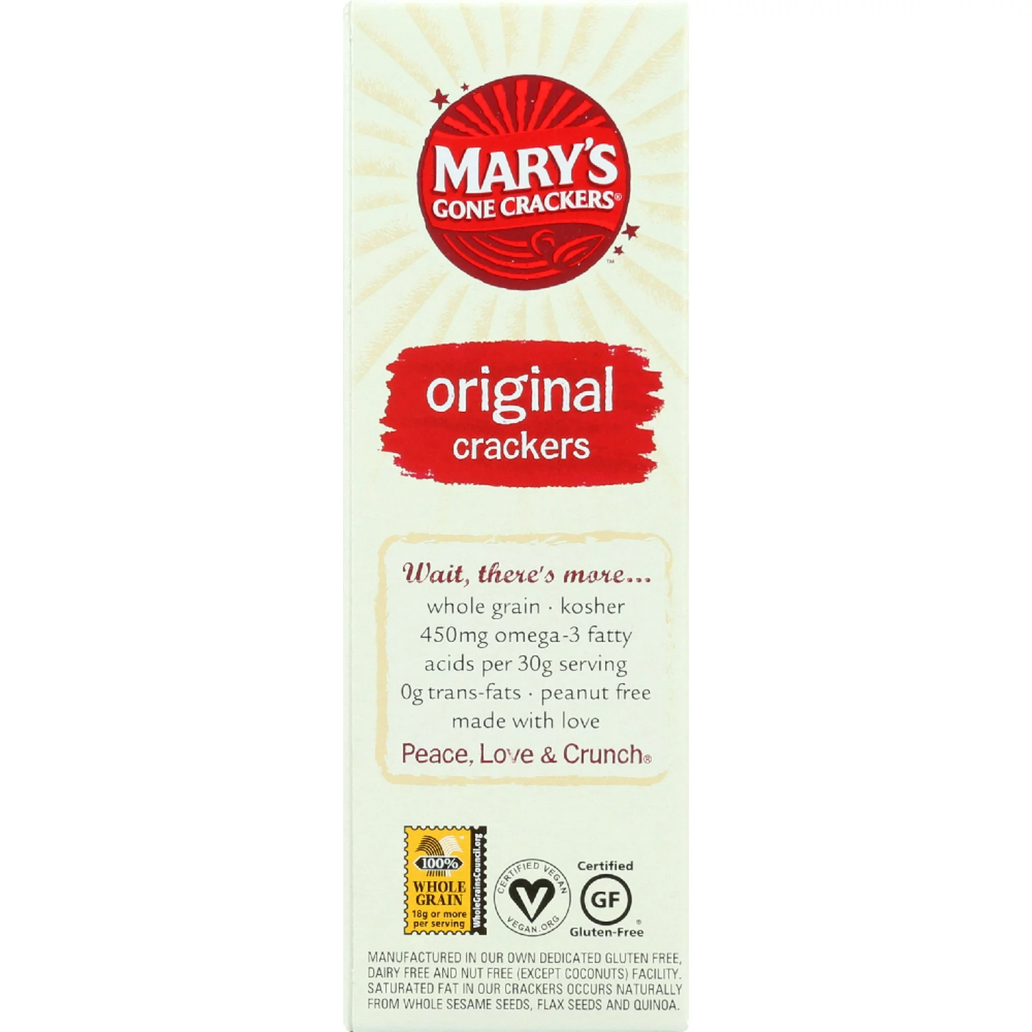 Mary's Gone Crackers Organic Original Cracker, 6.5 oz