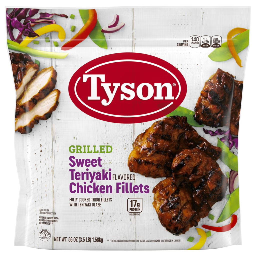 Tyson Grilled Chicken Fillets, Sweet Teriyaki, 3.5 lbs