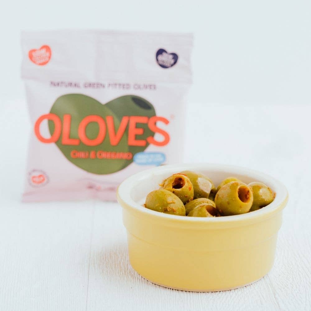 Oloves, Chili & Oregano Pitted Green Olives, 1.1 oz