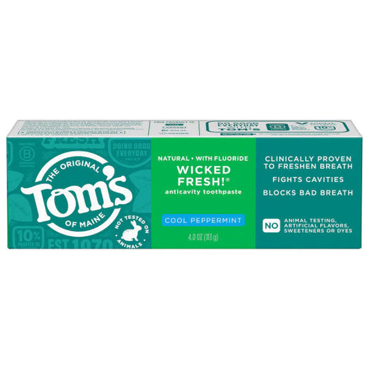 Tom's of Maine 'Wicked Fresh!' Cool Peppermint Fluoride Toothpaste, 4 oz