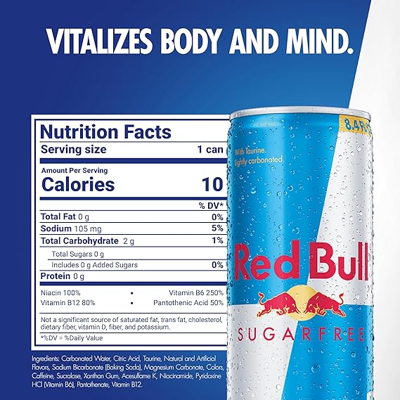 Red Bull Energy Drink Sugar Free 24 ct, 8.4oz