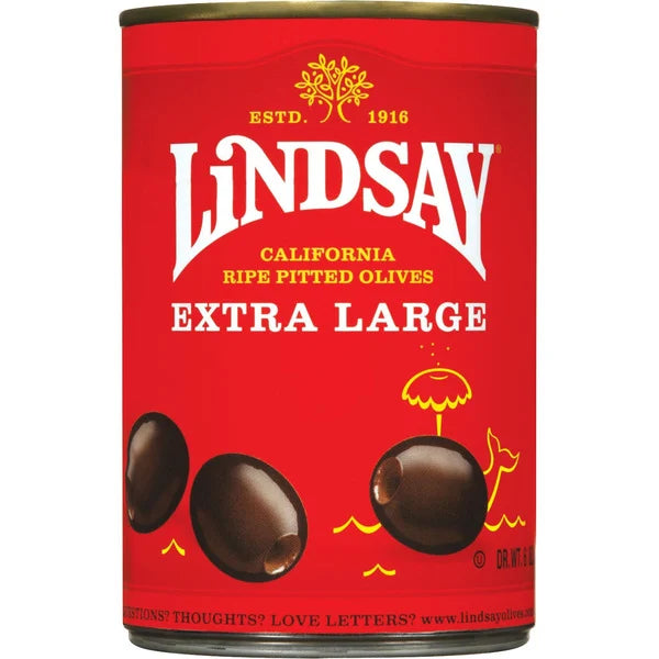 Lindsay Crafted Large Black Ripe Olive 8 Count, 6 oz