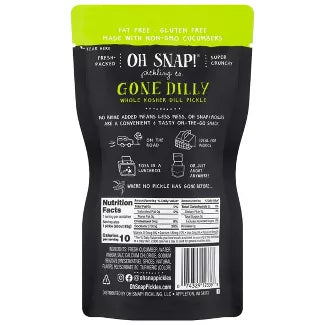 Oh Snap! Gone Dilly Whole Kosher Dill Pickle, 3 oz