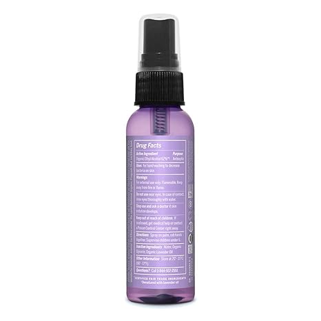 Dr. Bronner's Organic Lavender Hand Sanitizer Spray, 2 oz