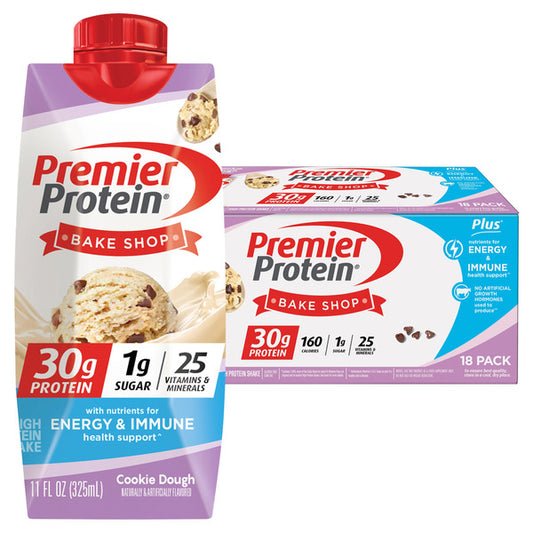 Premier Protein Shake, 30g Protein, Cookie Dough, 11 fl oz, 18 ct