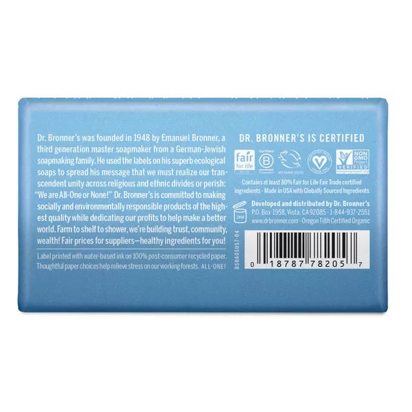 Dr. Bronner's Unscented Bar Soap, 5 oz