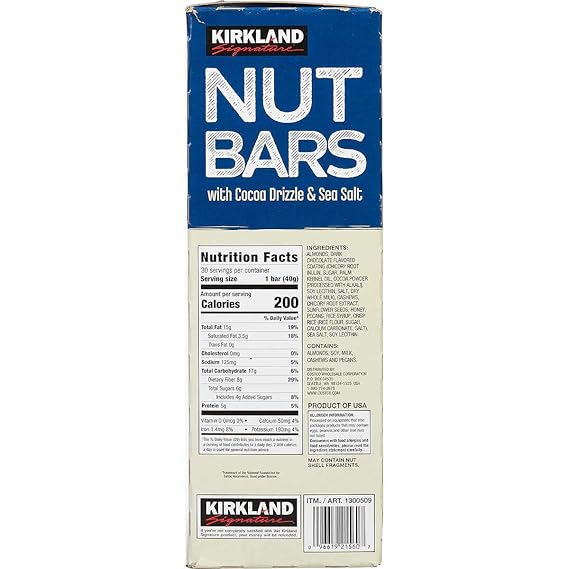 Kirkland Signature Nut Bars 30 ct, 1.41oz