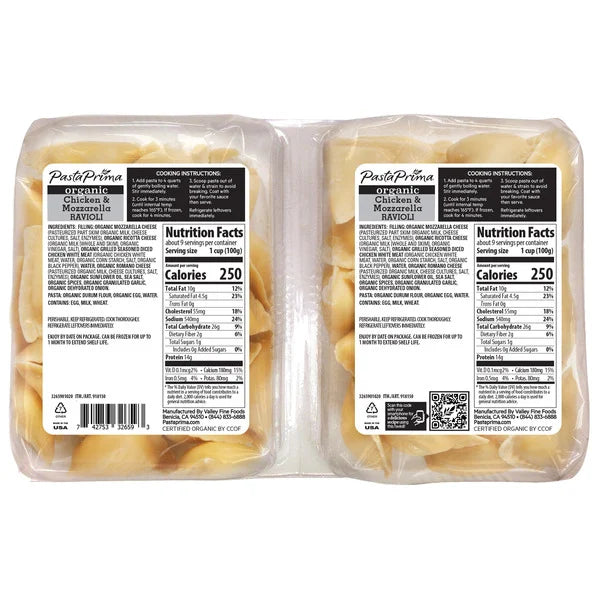 Pasta Prima Chicken & Mozzarella Ravioli 2 ct,18 oz