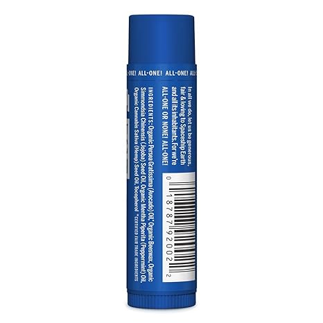 Dr. Bronner's Organic Peppermint Lip Balm, 0.15 oz