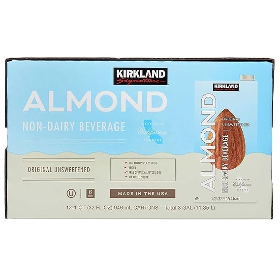 Kirkland Signature, Almond Milk 12 ct, 1 qt