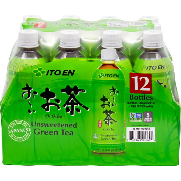 Ito En Oi Ocha Unsweetened Green Tea 12 ct, 16.9 oz