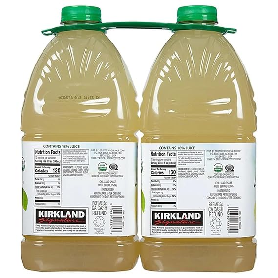 Kirkland Signature Organic Lemonade 2ct, 96 oz