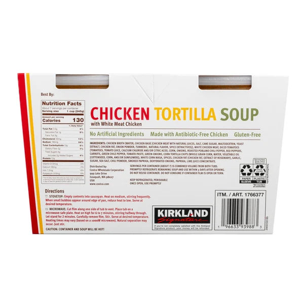 Kirkland Signature Chicken Tortilla Soup 2 ct, 32 oz