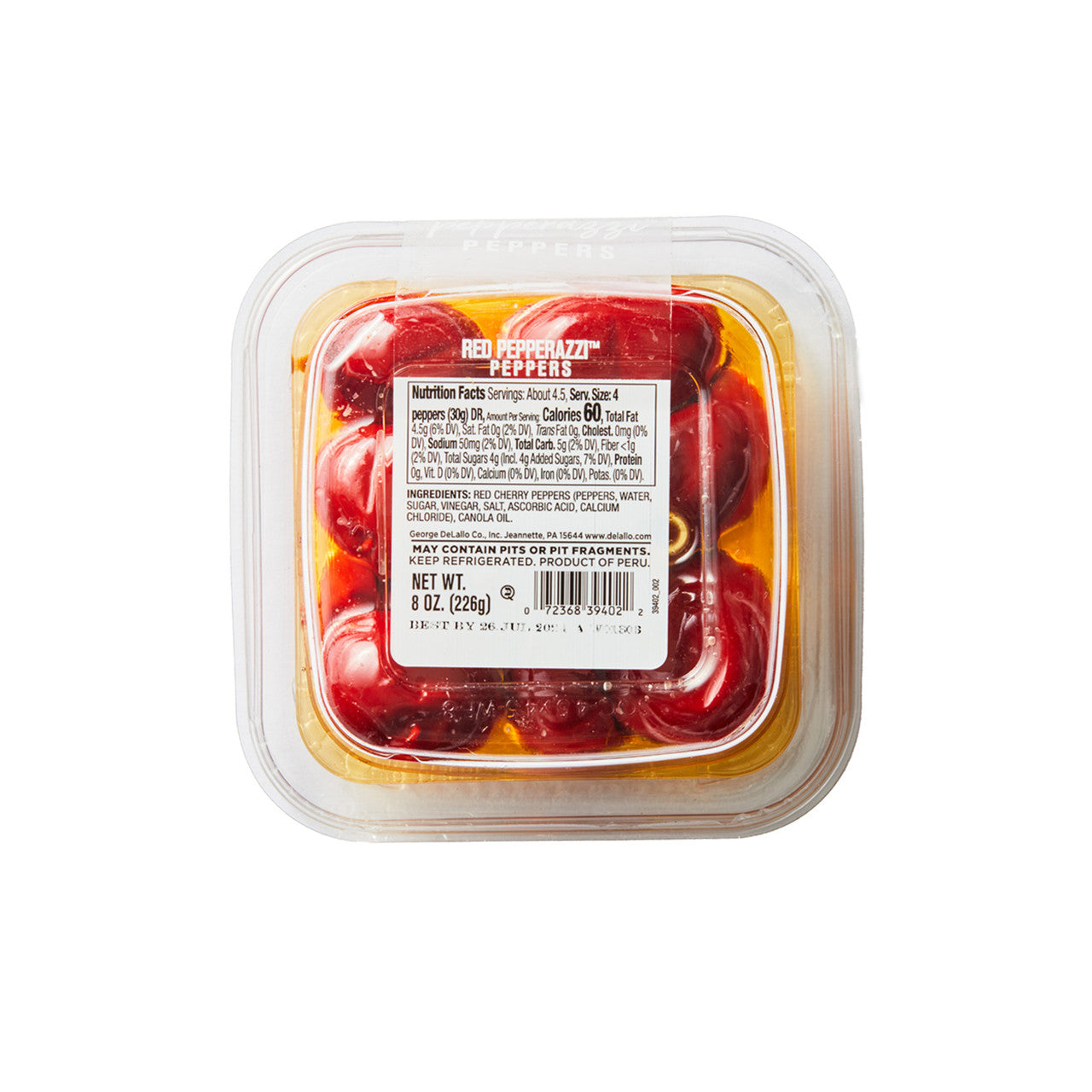 Delallo Red Pepperazzi Peppers, 8 oz