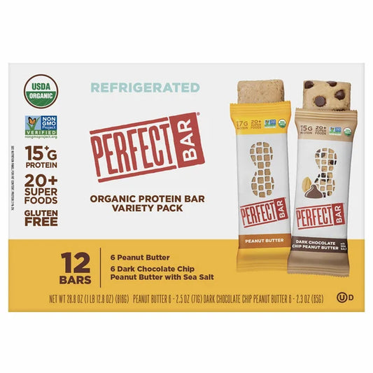 Perfect Bar Organic Protein Bar Variety Pack 12 ct, 2.5 oz