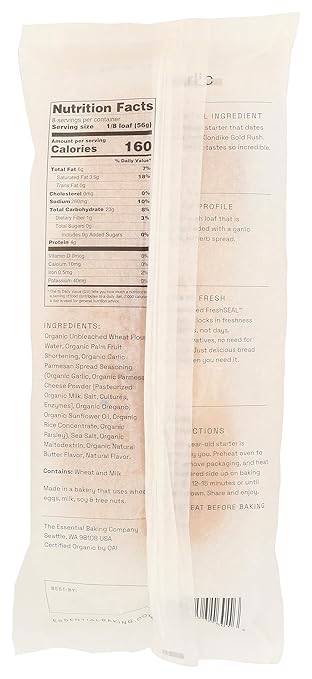 Essential Baking Company Organic 'Take & Bake' Garlic Loaf, 16 oz