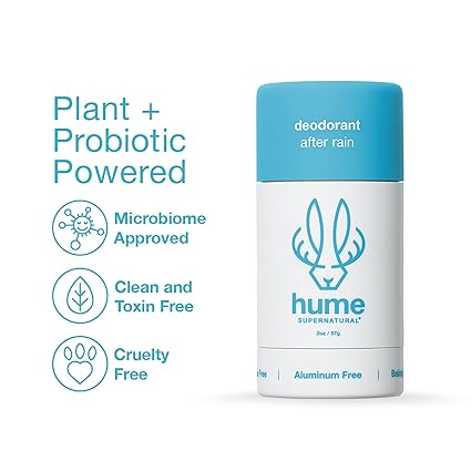 Hume Supernatural Aluminum Free Unisex Deodorant, Safe for Sensitive Skin, 1 count