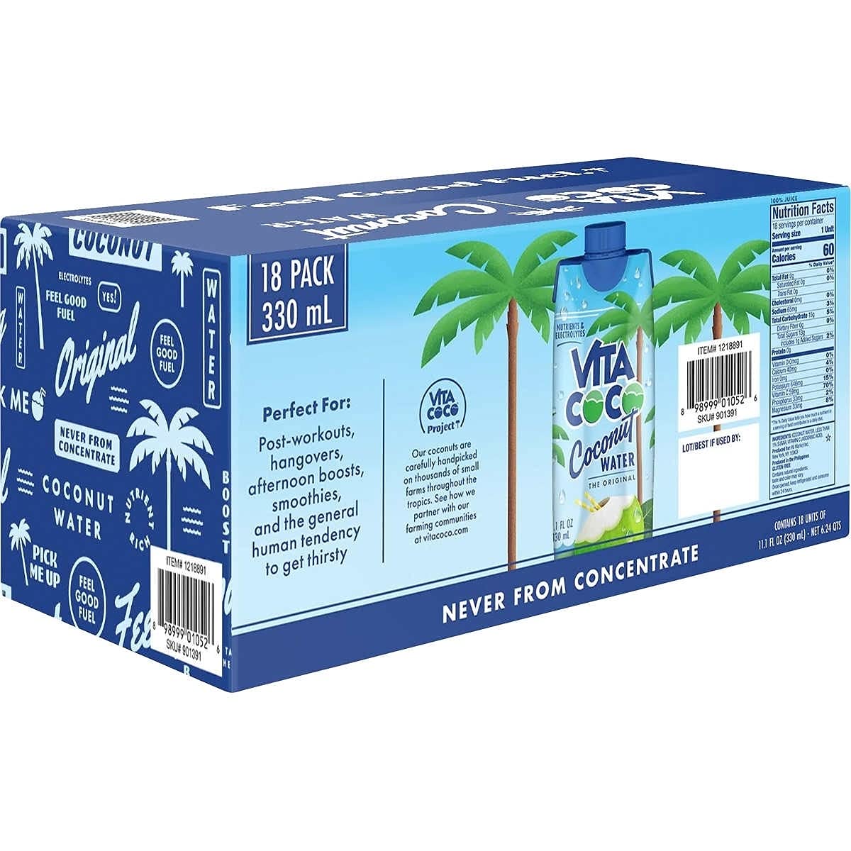 Vita Coco Coconut Water 18 ct, 11.1 oz