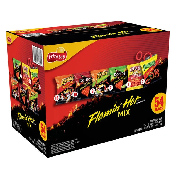 Frito Lay Flamin Hot Mix, 54 Count