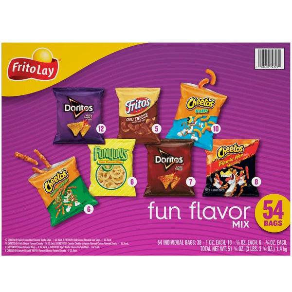 Frito Lay Fun Flavor Mix, 54 Count