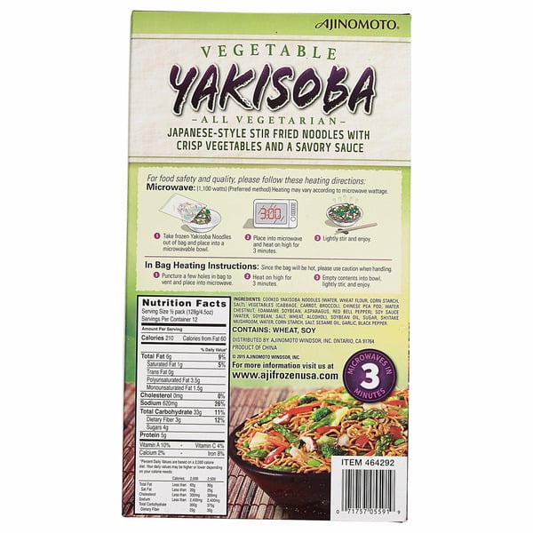 Ajinomoto Yakisoba with Vegetables 6ct, 9 oz