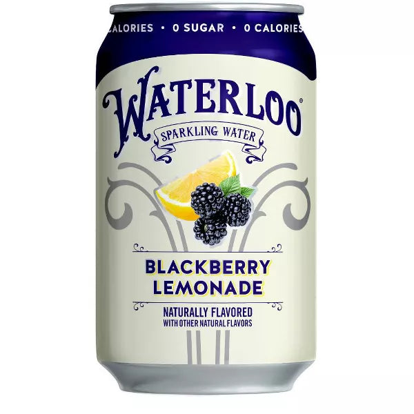 Waterloo Blackberry Lemonade Sparkling Water, 8 Count