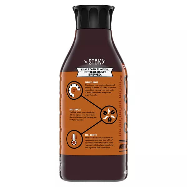 SToK Espresso Blend Un-Sweet Black Cold Brew Coffee, 48 oz