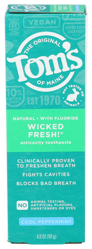 Tom's of Maine 'Wicked Fresh!' Cool Peppermint Fluoride Toothpaste, 4 oz