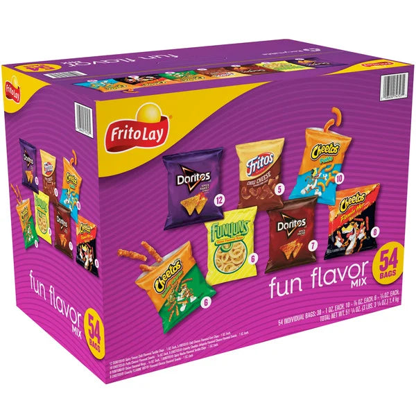 Frito Lay Fun Flavor Mix, 54 Count