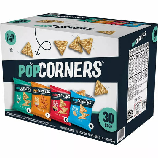 Popcorners Variety Pack 30 ct, 1 oz